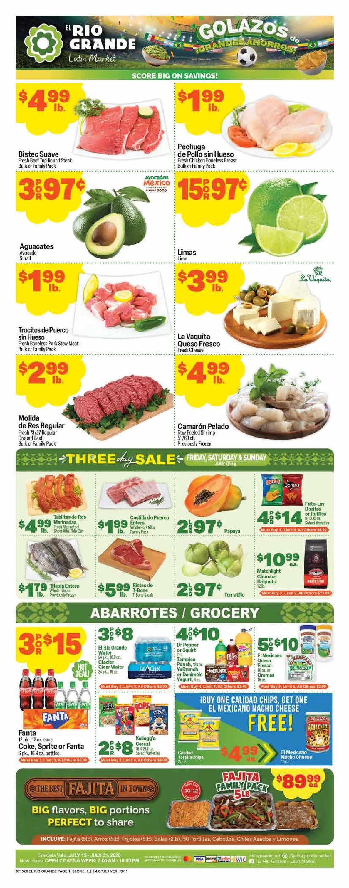 Weekly ad El Rio Grande Sales from July 15 to July 21 2026 - Page