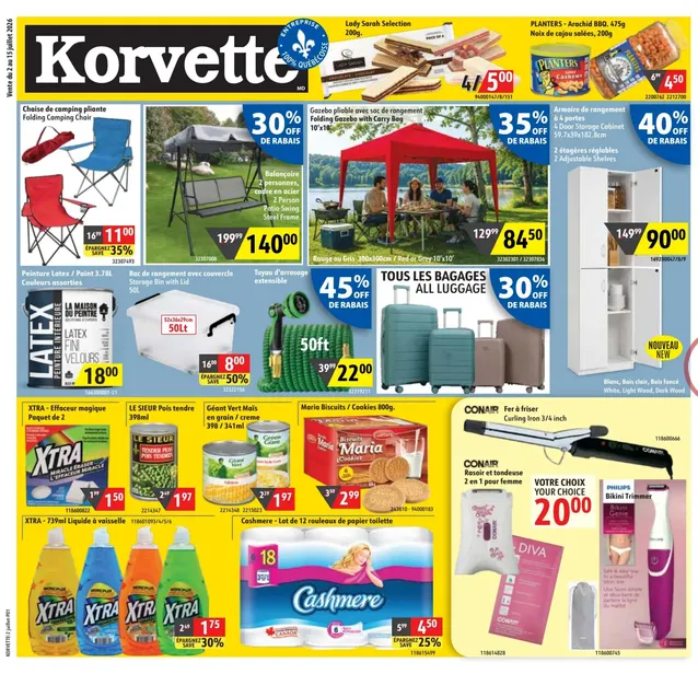 Korvette Sales from July 2 to July 15 2026 - flyer page 1