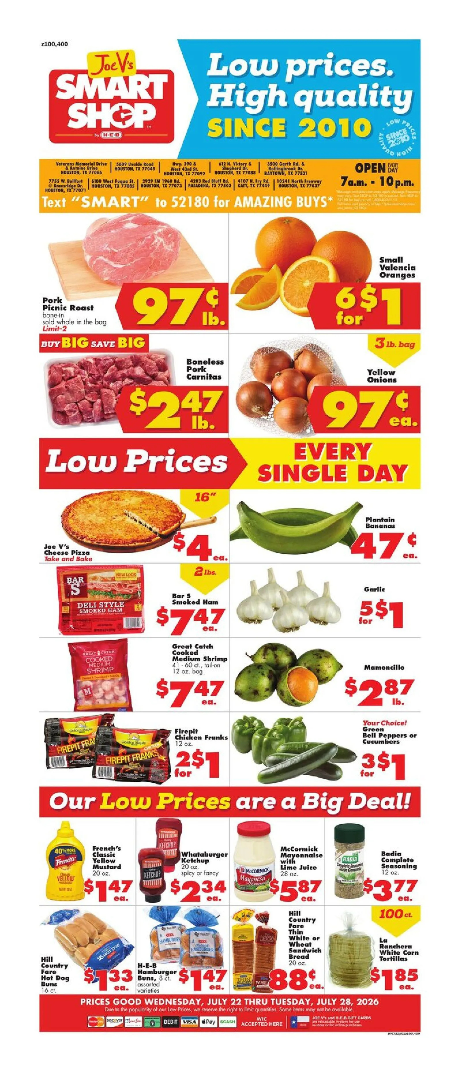 Weekly ad Joe V's Smart Shop Sales from July 22 to July 28 2026 - Page 