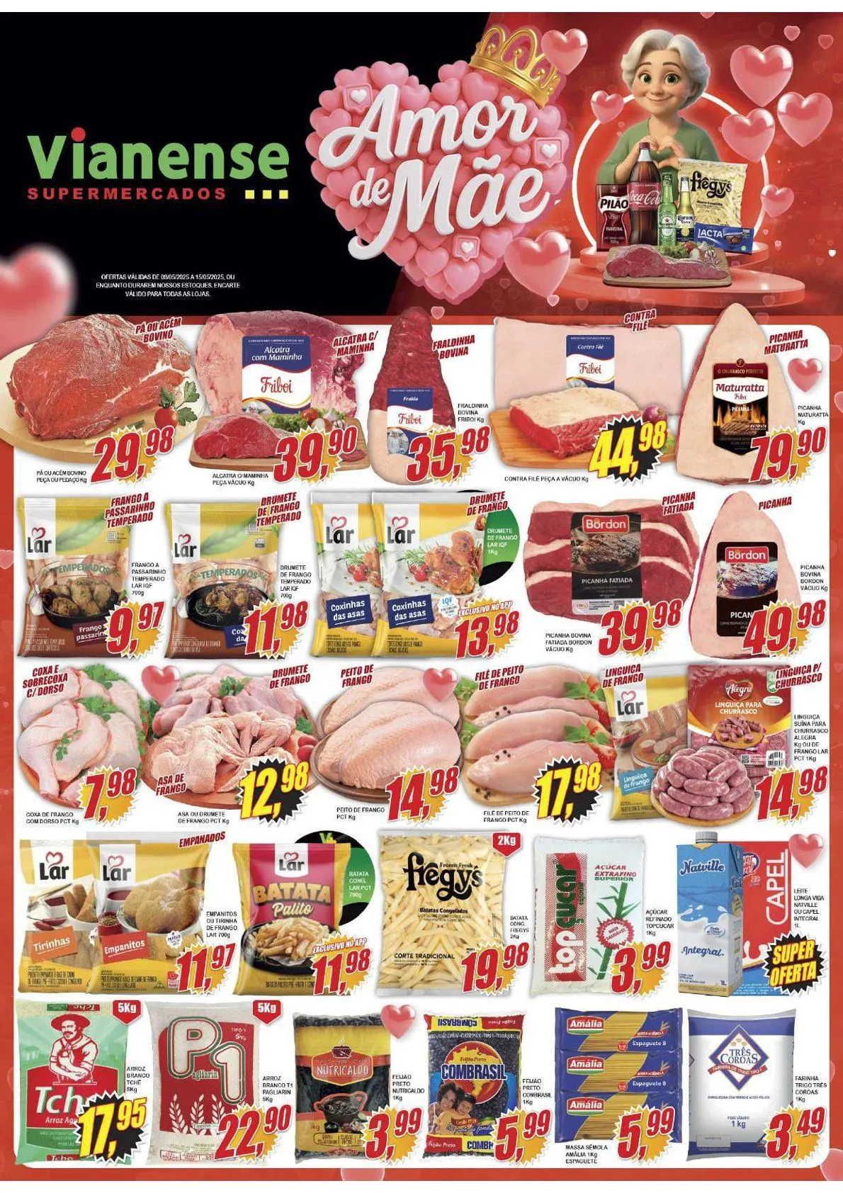 Encarte de Folhetos Vianense Supermercado 9 de maio até 15 de maio 2025 - Pagina 1