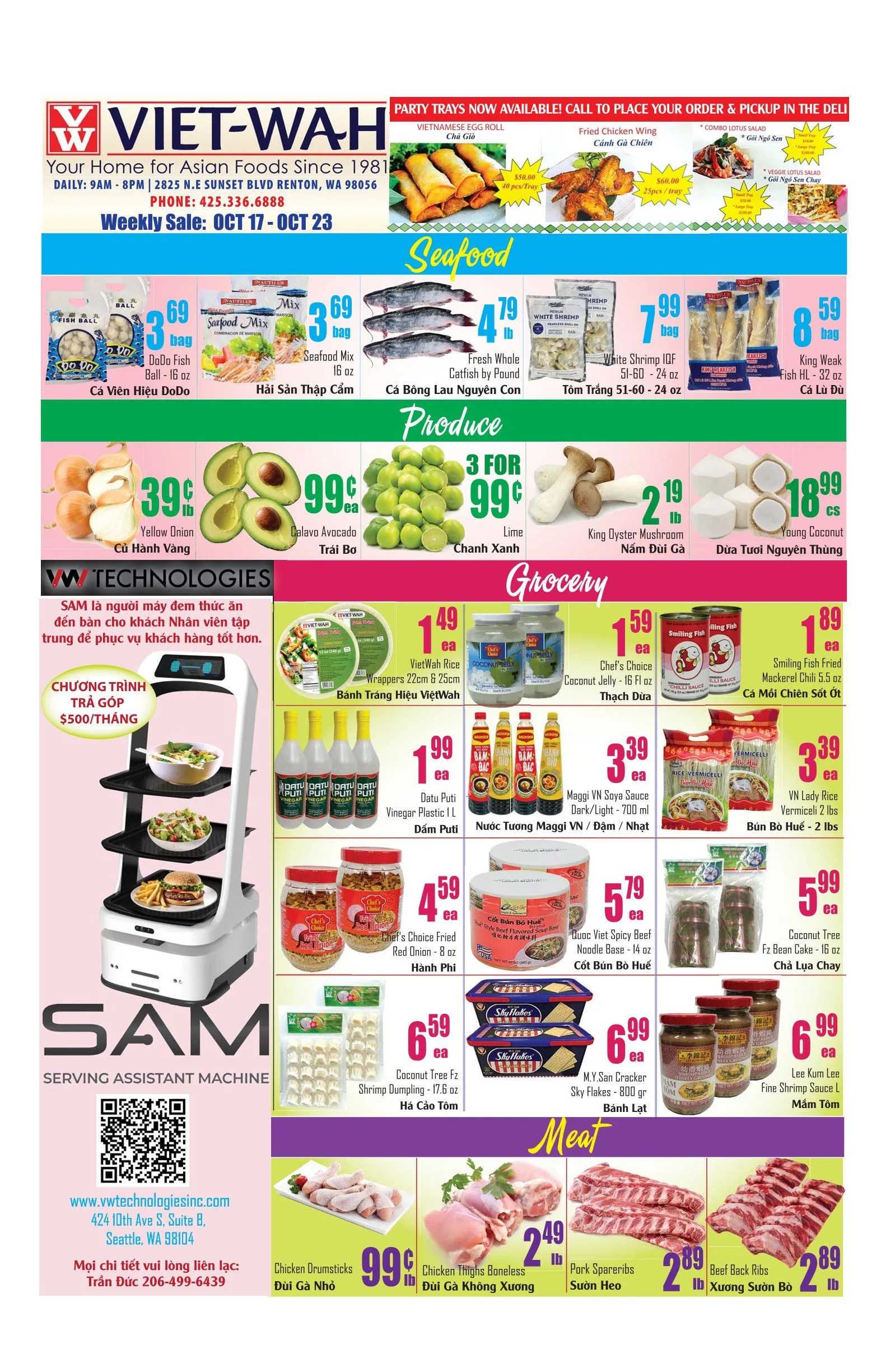 Weekly ad Viet Wah Supermarket Sales from October 17 to October 23 2025 - Page 1