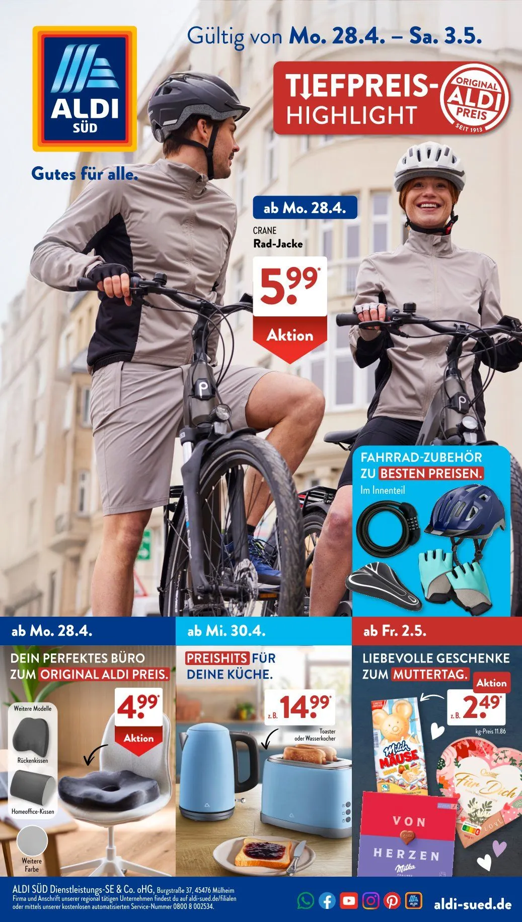 ALDI SÜD Angebote von 28. April bis 5. Mai 2025 - Prospekt seite 1