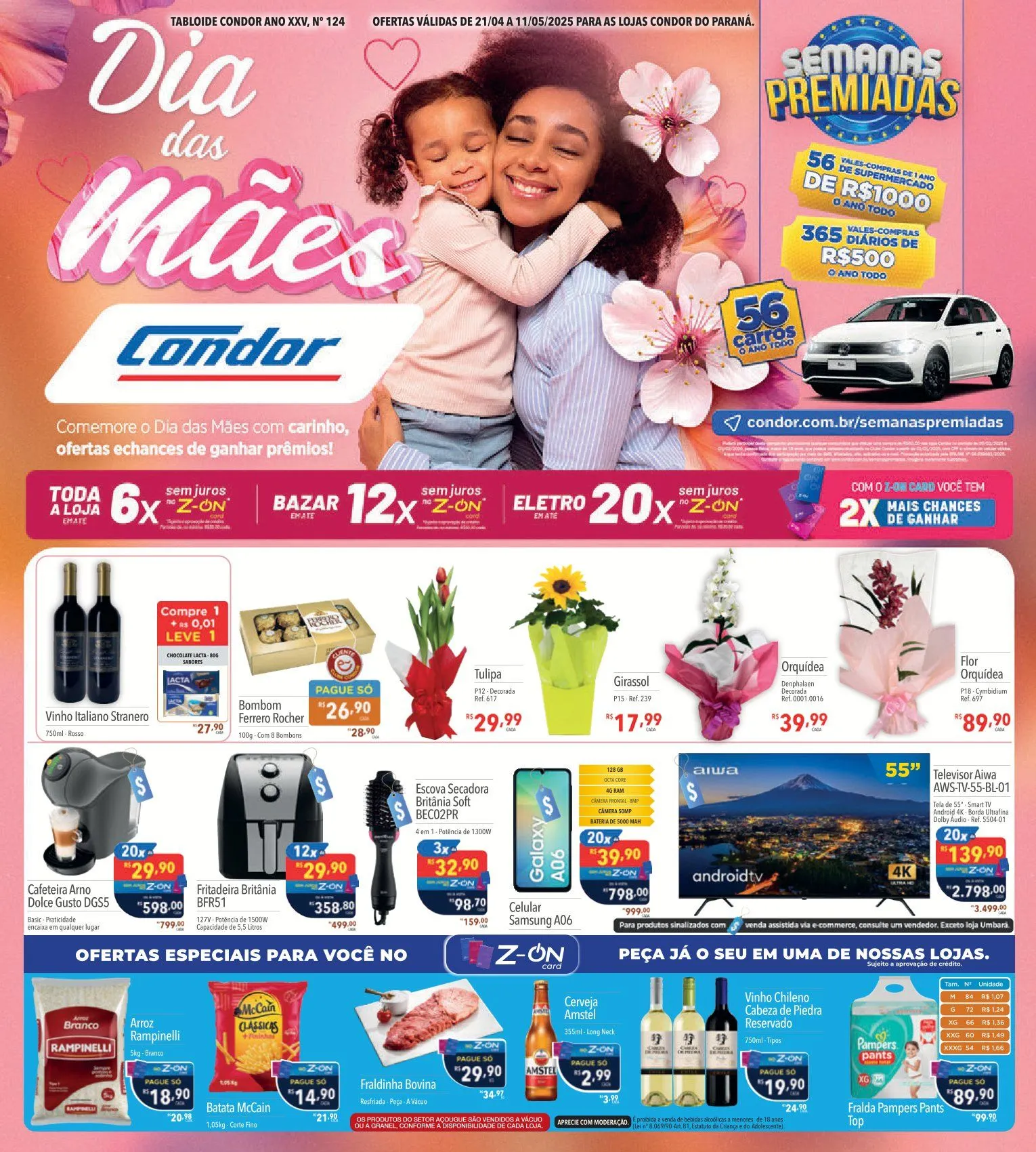 Encarte de Folhetos Supermercados Condor 21 de abril até 14 de maio 2025 - Pagina 1