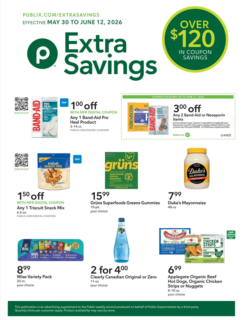 Publix Sales - May 30 June 12 2026