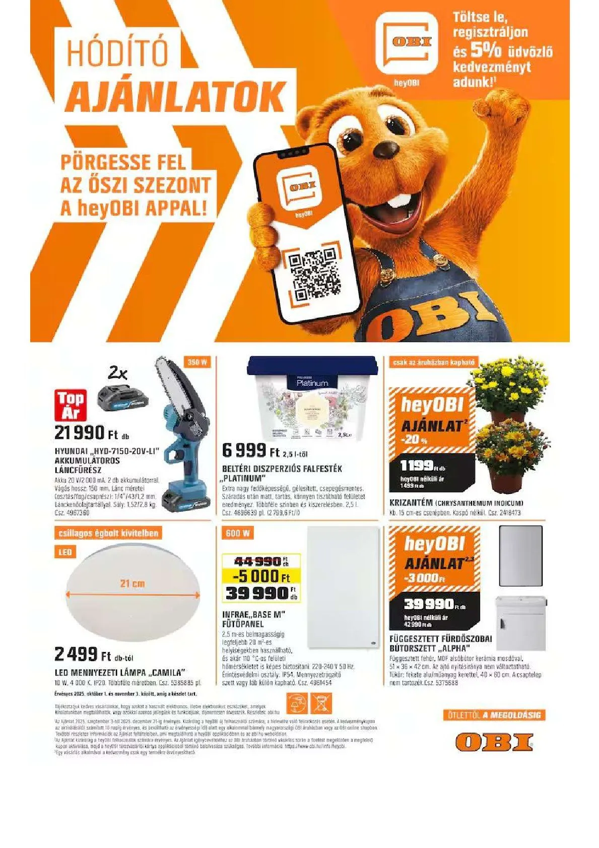 Katalógus OBI október 1.-tól november 3.-ig 2025. - Oldal 1