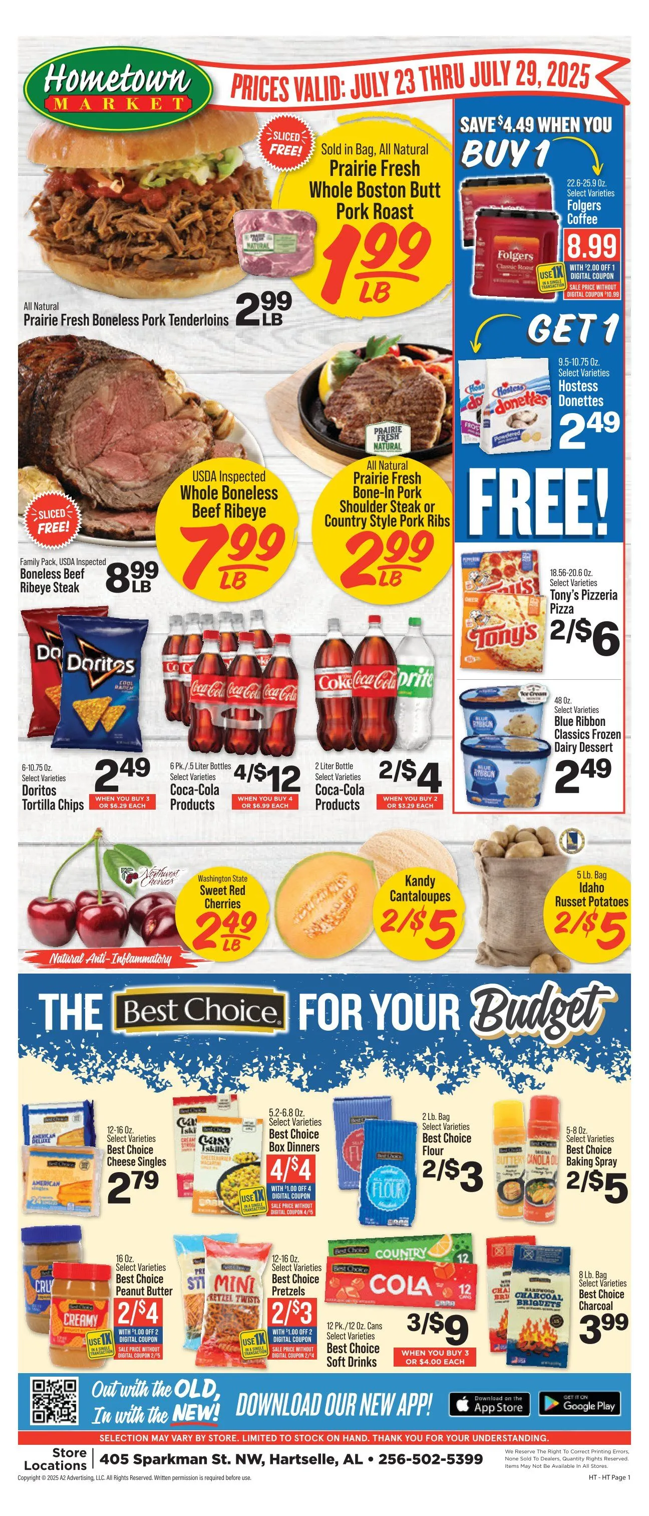 Weekly ad Hometown Market Sales from July 23 to July 29 2025 - Page