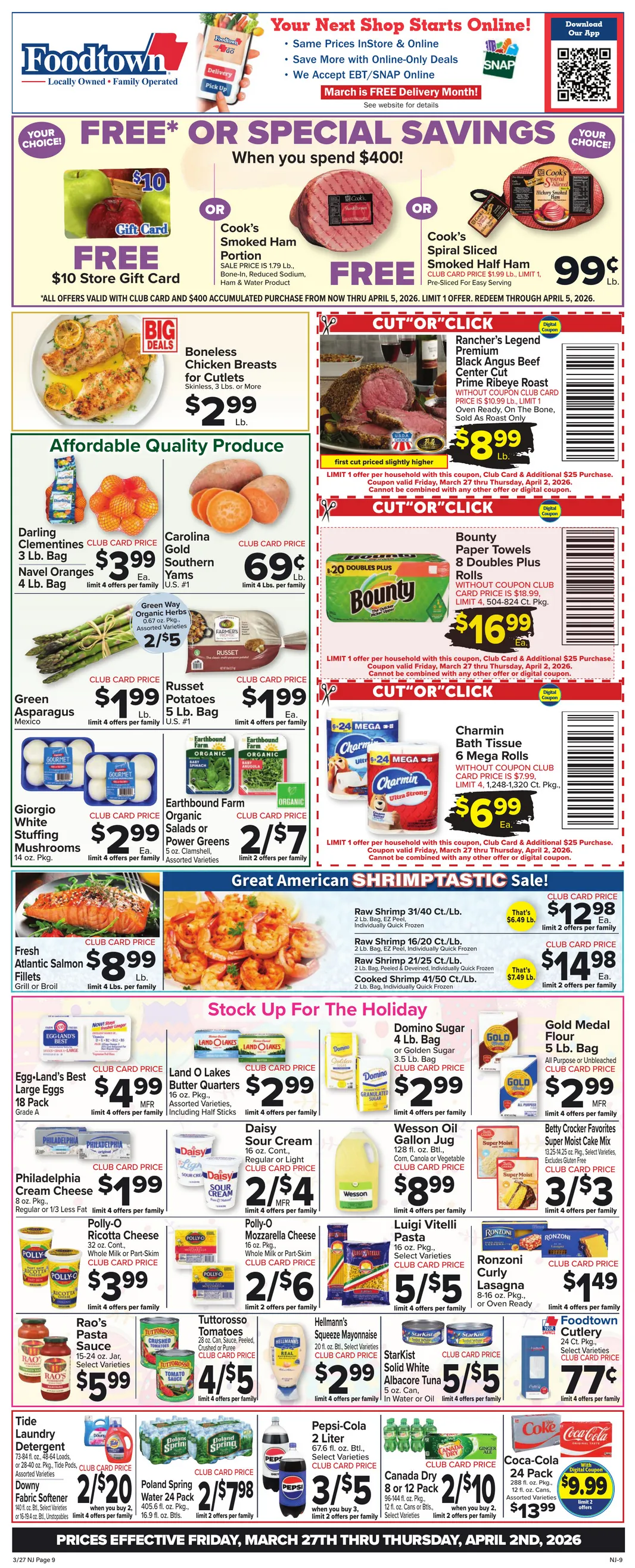 Weekly ad Foodtown Sales from March 27 to April 2 2026 - Page 1