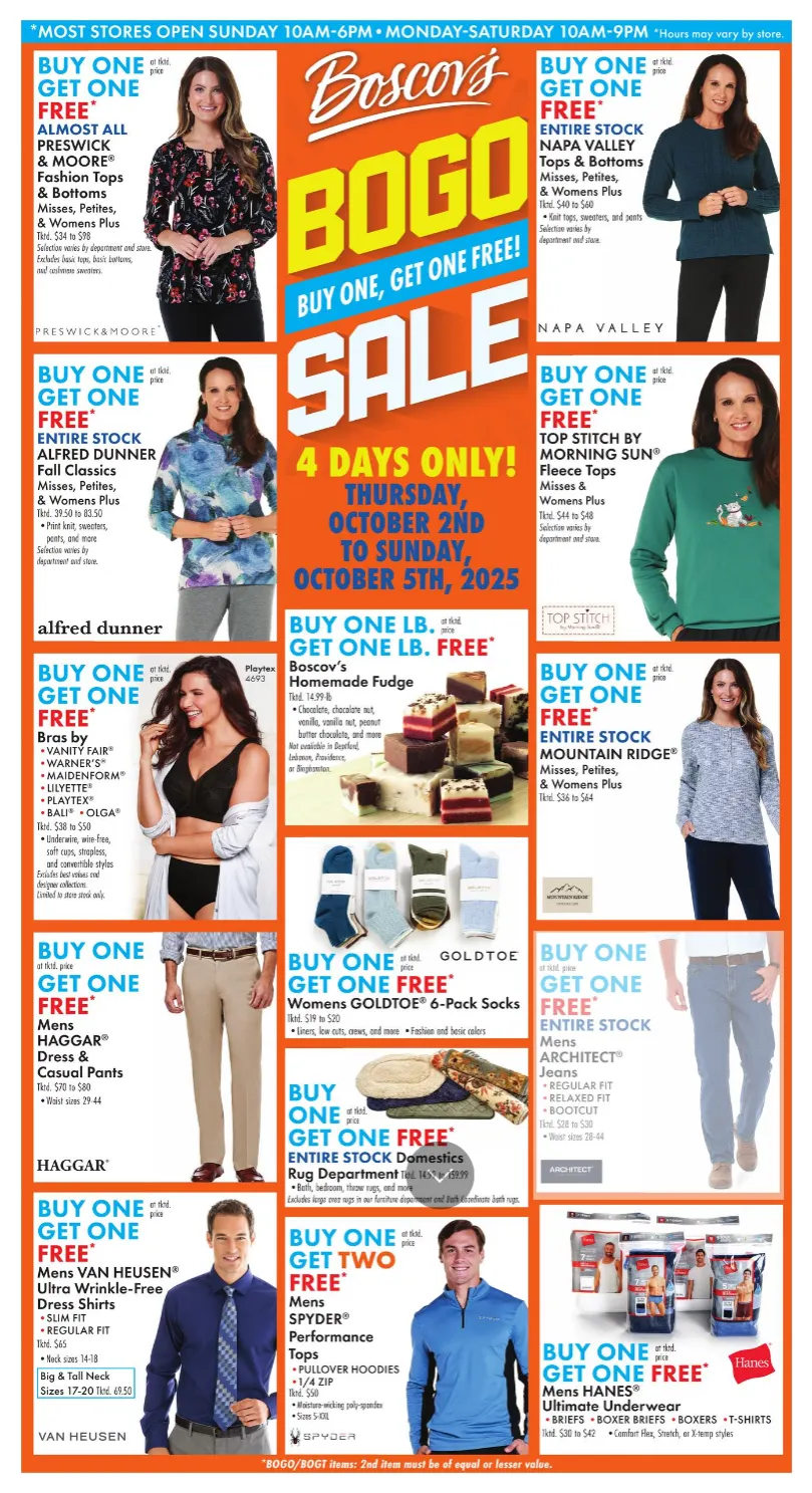 Boscov s Sales - October 2 October 8 2025