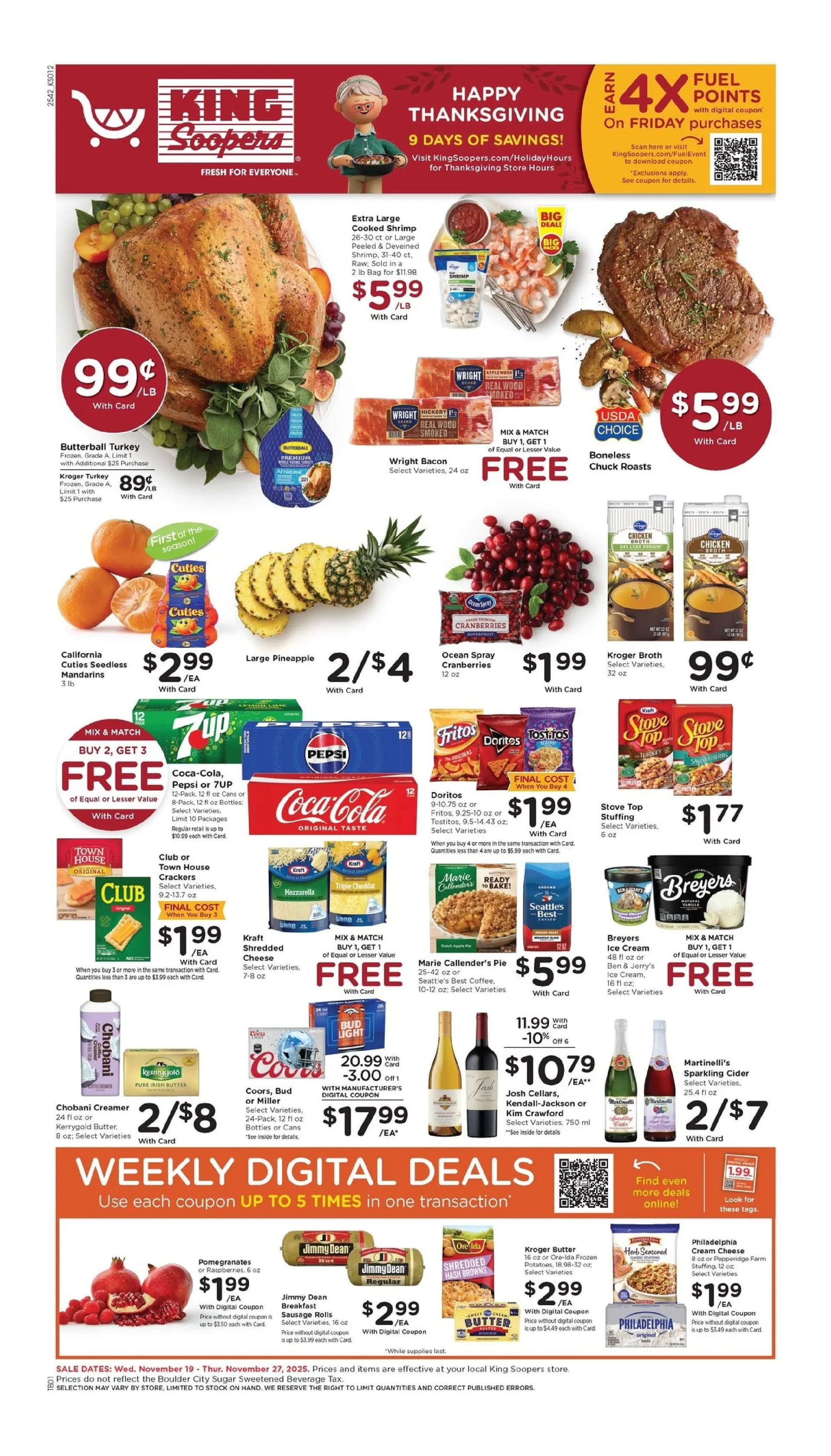Weekly ad King Soopers Sales from November 19 to November 27 2025 - Page 1
