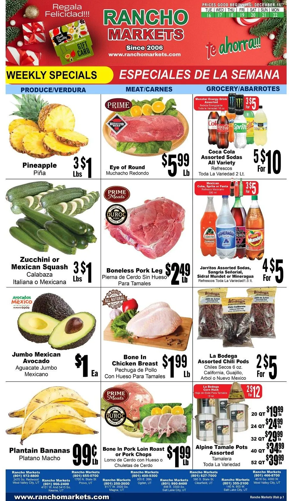 Weekly ad Rancho Markets Sales from December 17 to December 22 2025 - Page