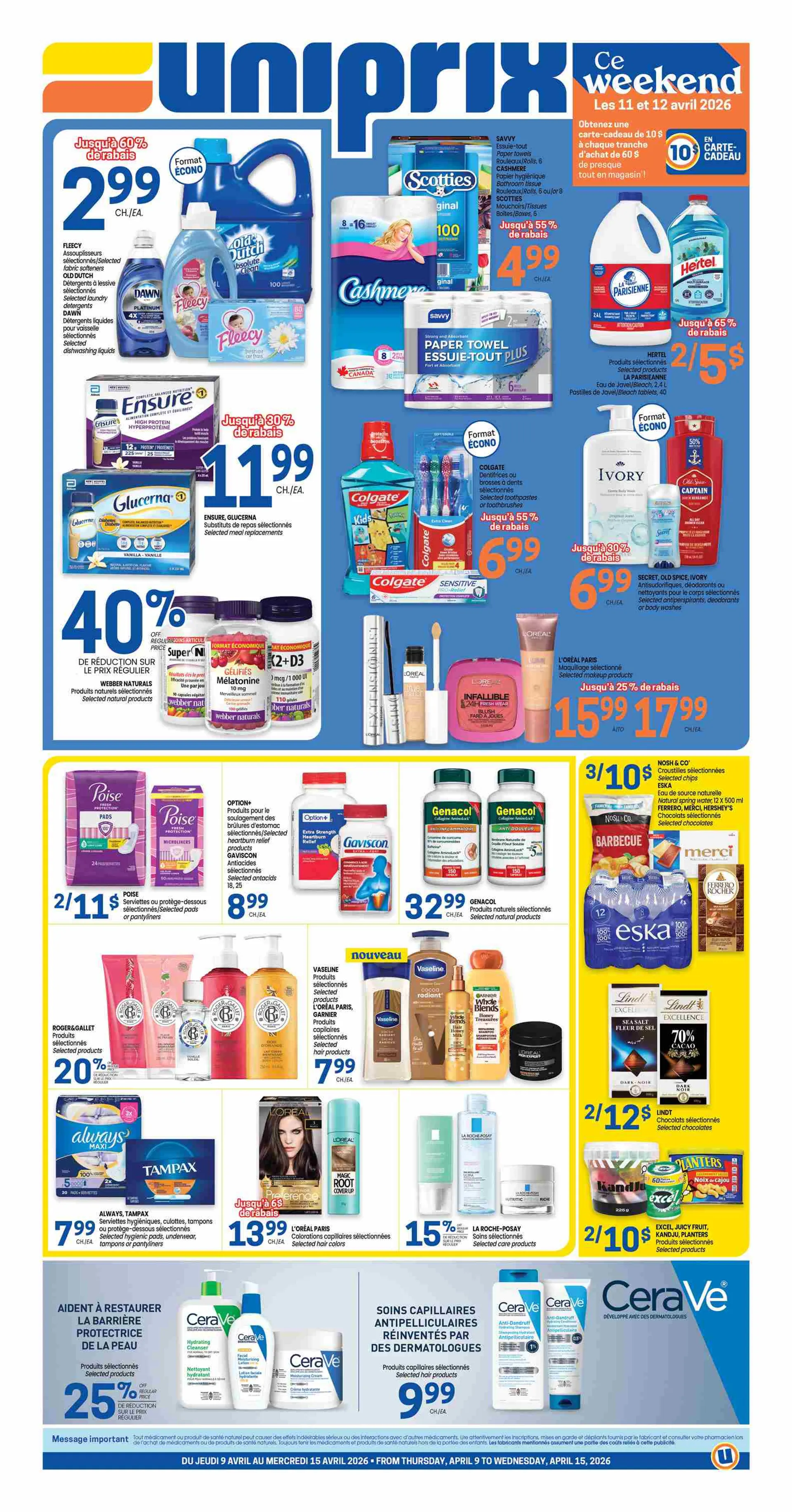 Uniprix Sales from April 9 to April 15 2026 - flyer page