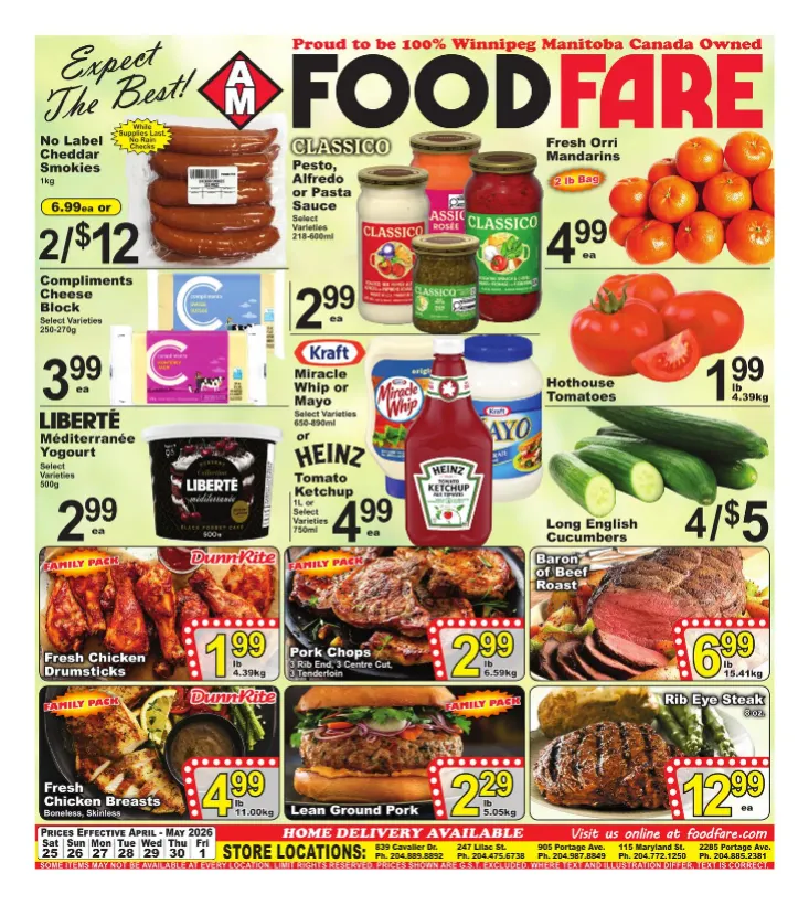 Food Fare Sales from April 25 to May 1 2026 - flyer page 1