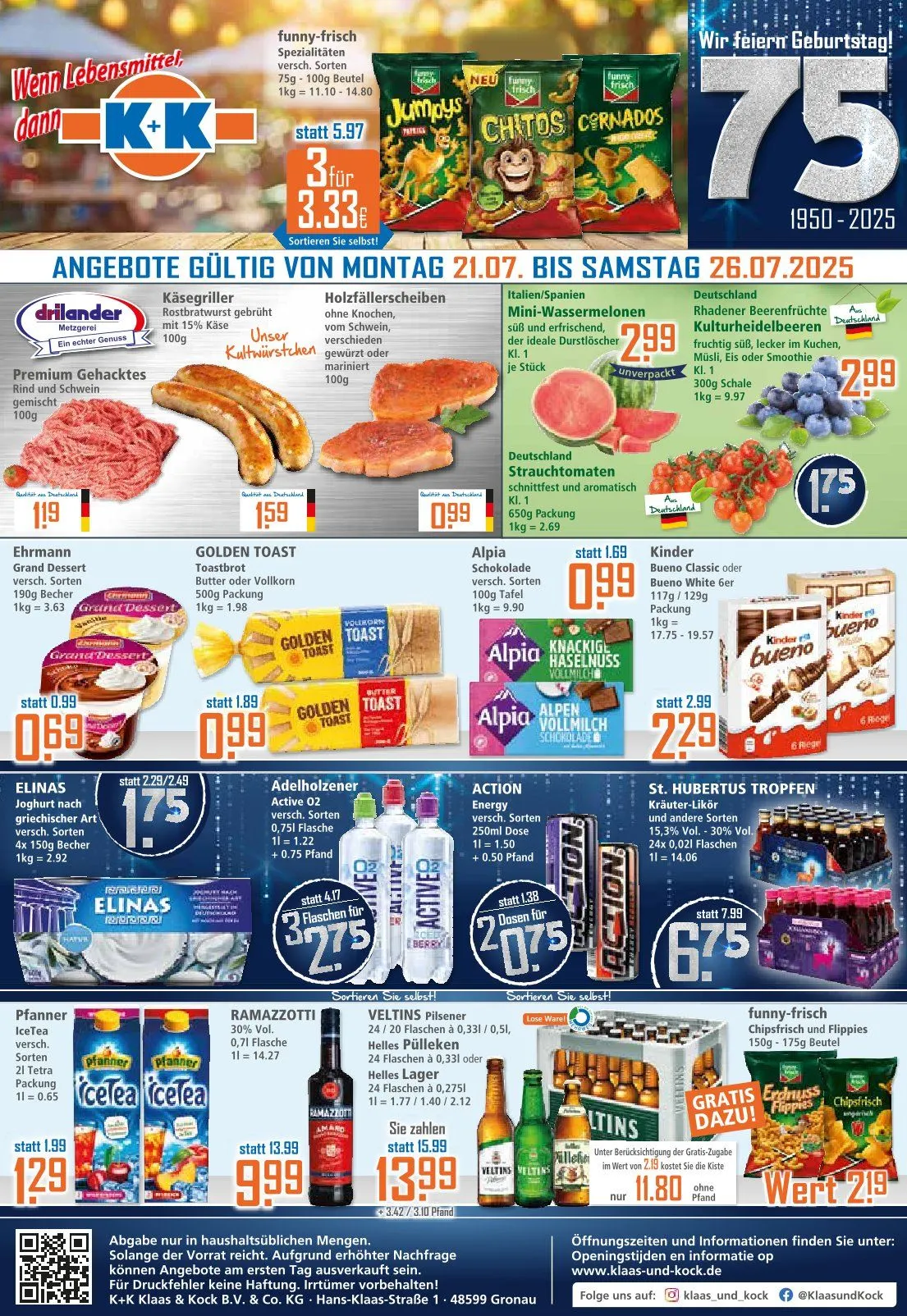 Klaas und Kock Prospekte von 21. Juli bis 27. Juli 2025 - Prospekt seite