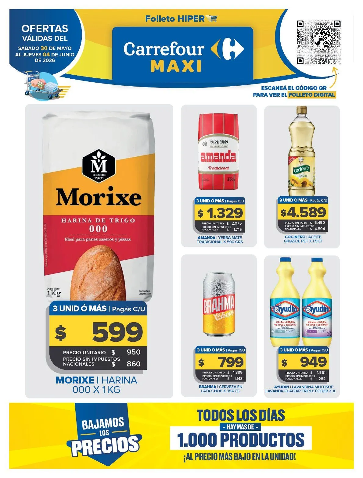 Ofertas de Ofertas Carrefour Maxi  30 de mayo al 4 de junio 2026 - Página 1 del catálogo