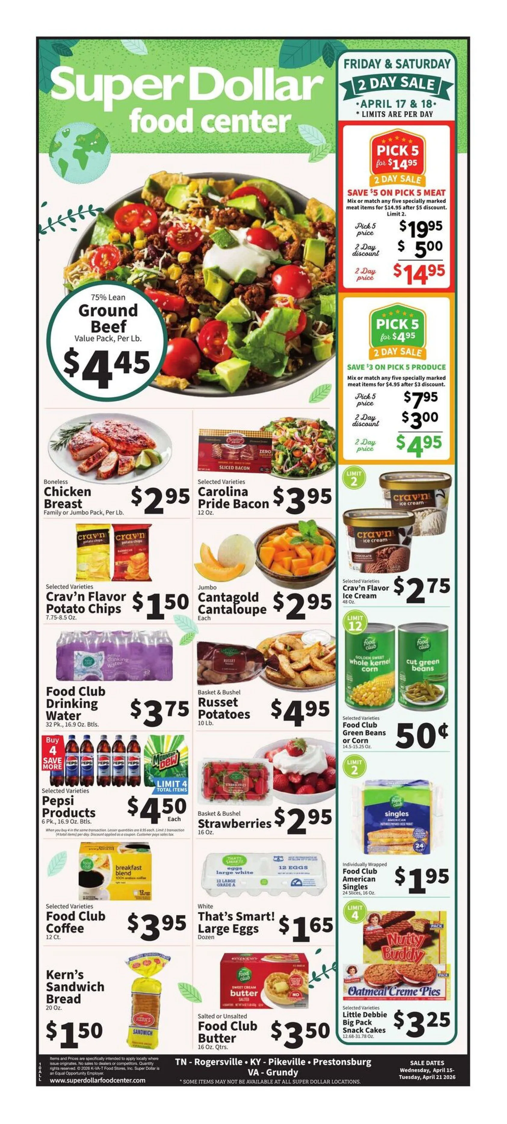 Weekly ad Super Dollar Food Center weekly ads from April 15 to April 21 2026 - Page