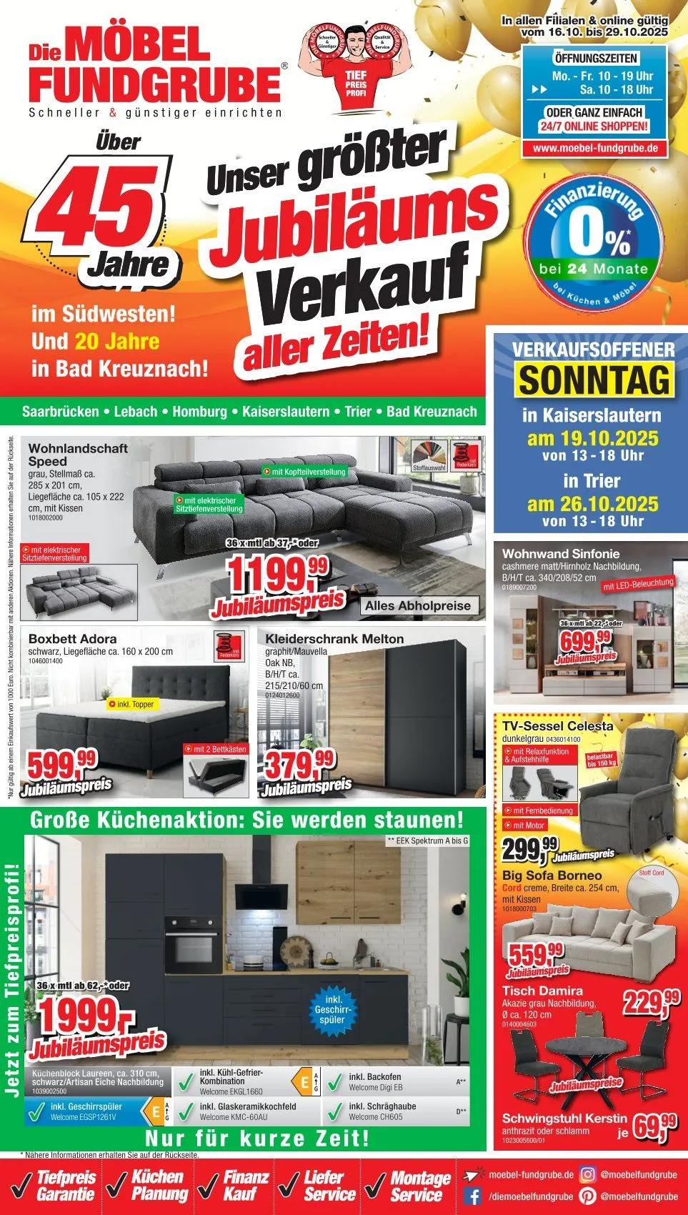 Möbelfundgrube Prospekte von 16. Oktober bis 29. Oktober 2025 - Prospekt seite 