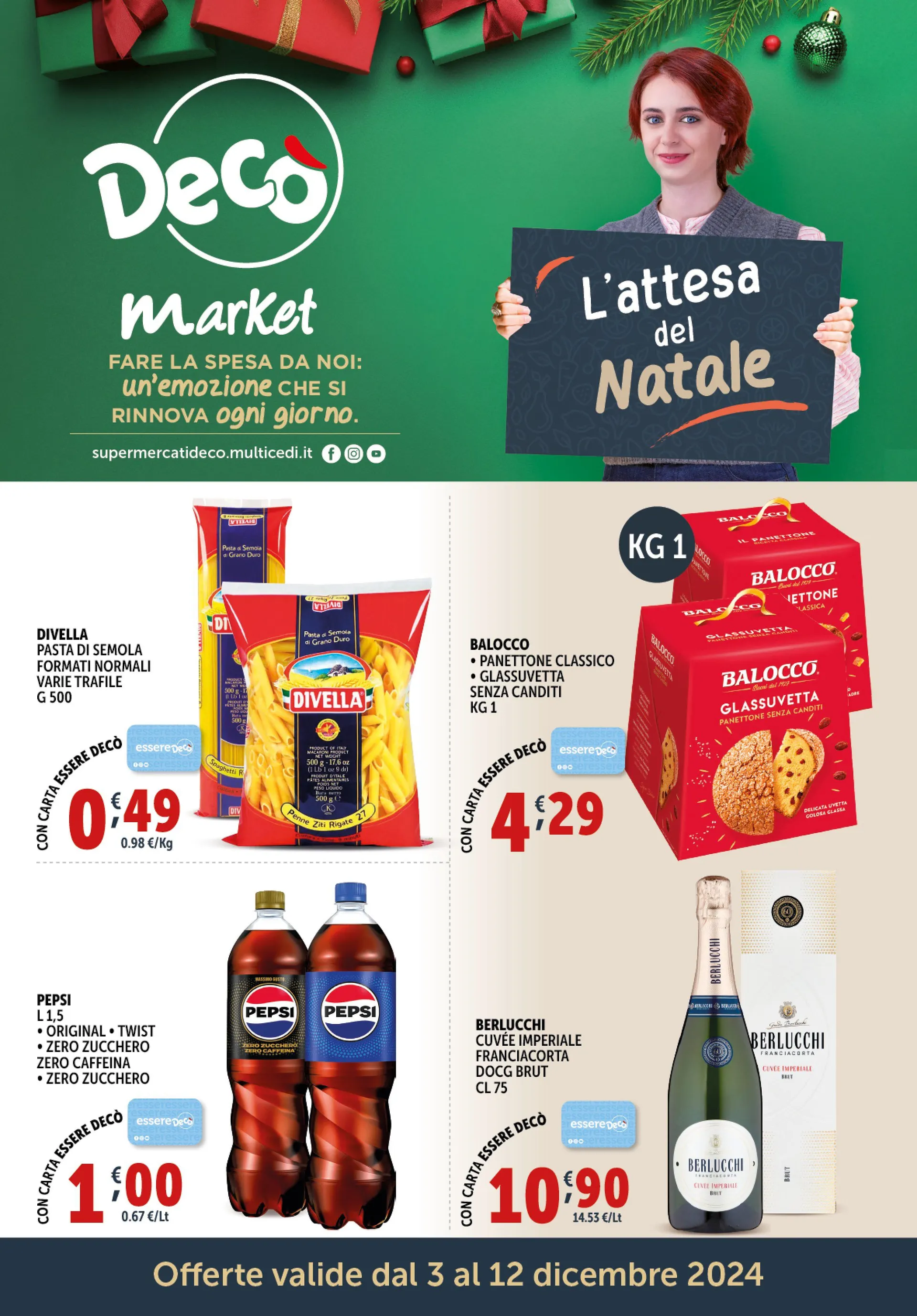 Offerta speciale di Deco Supermercati da 3 dicembre a 12 dicembre di 2024 - Pagina del volantino 1