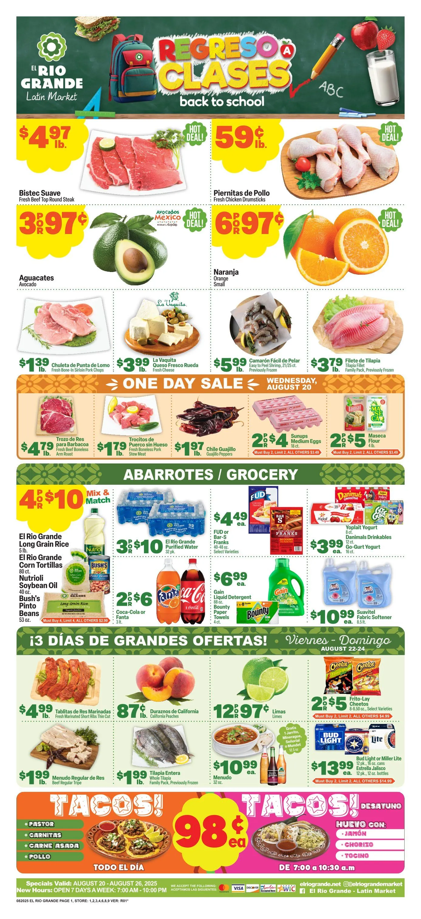 Weekly ad El Rio Grande Sales from August 20 to August 26 2025 - Page 1