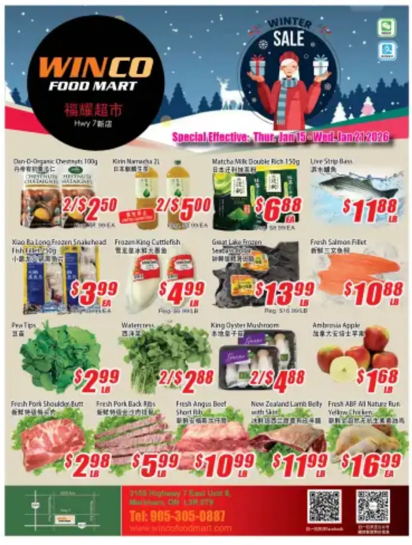 WinCo Food Mart Sales from January 15 to January 21 2026 - flyer page 1