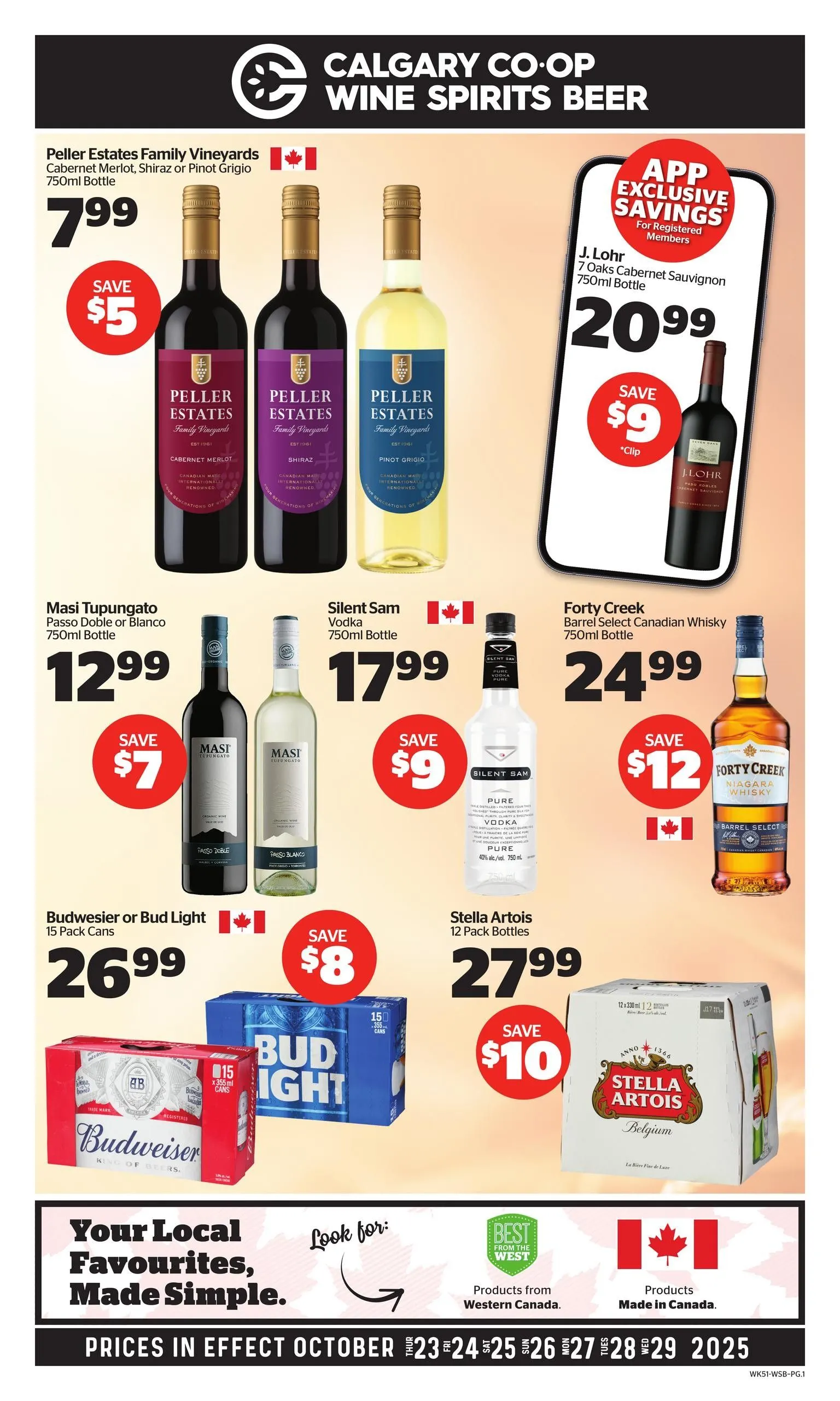 Calgary Co-op Sales from October 23 to October 29 2025 - flyer page 1
