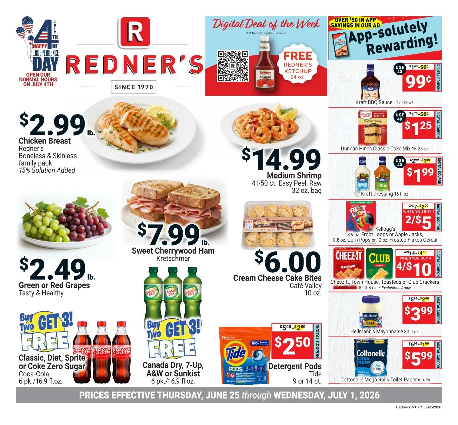 Weekly promotion Redner's Market Sales spanning from June 25 to July 1 2026 - Page  for Catalogue 365