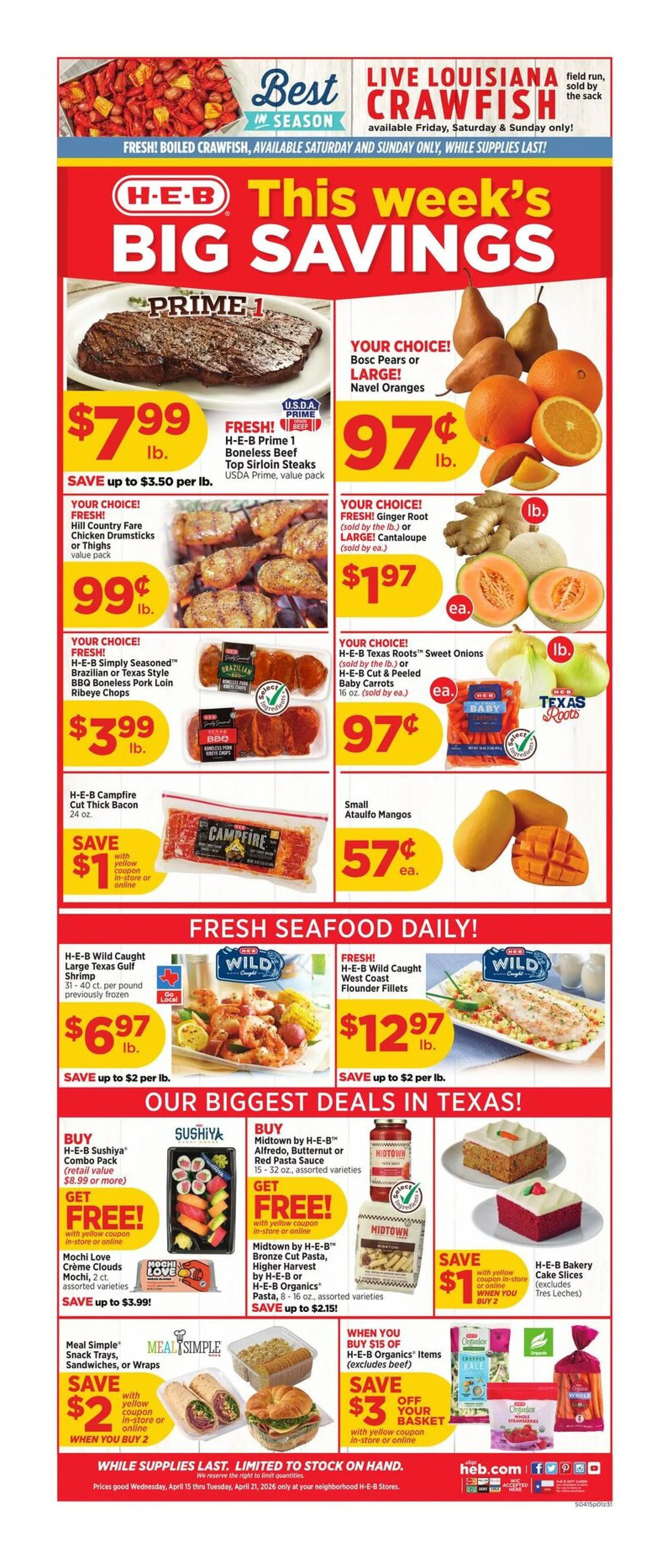 Weekly ad  H-E-B Sales from April 15 to April 21 2026 - Page 