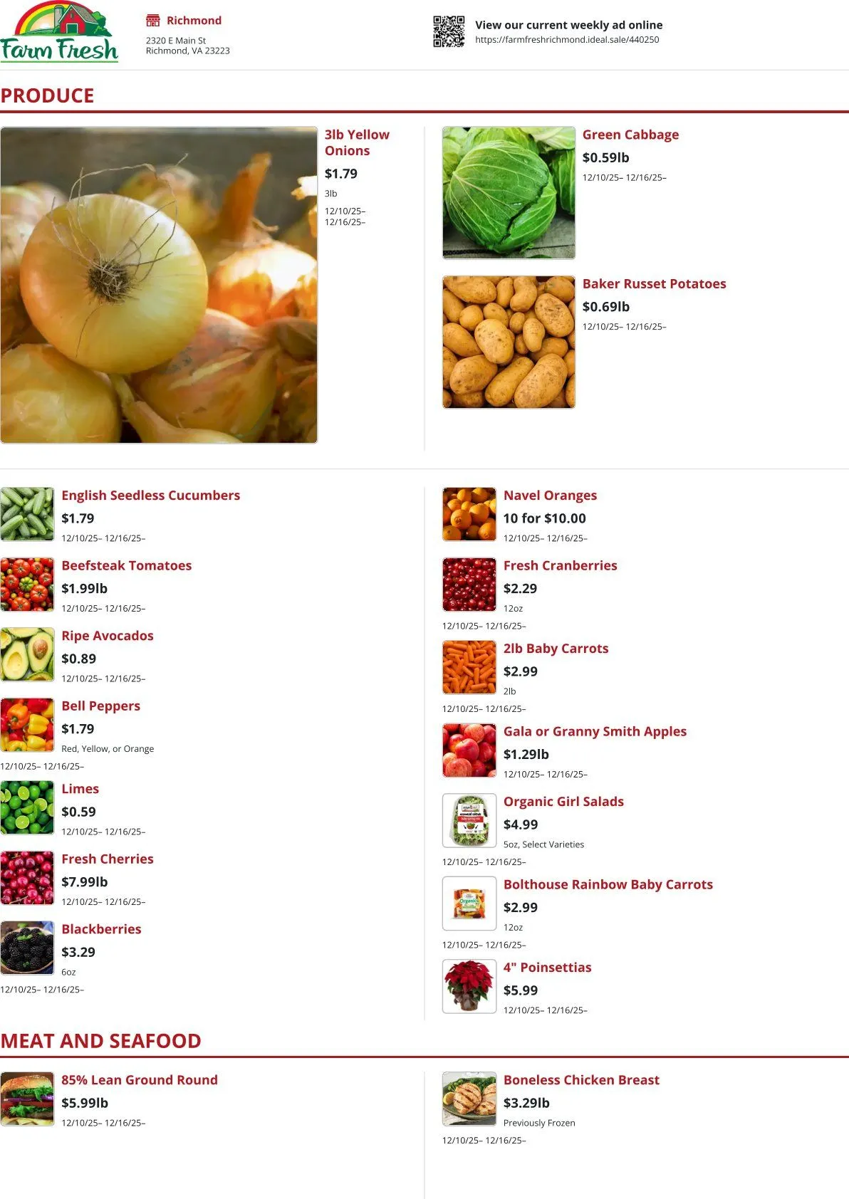Weekly ad Farm Fresh Sales from December 10 to December 16 2025 - Page