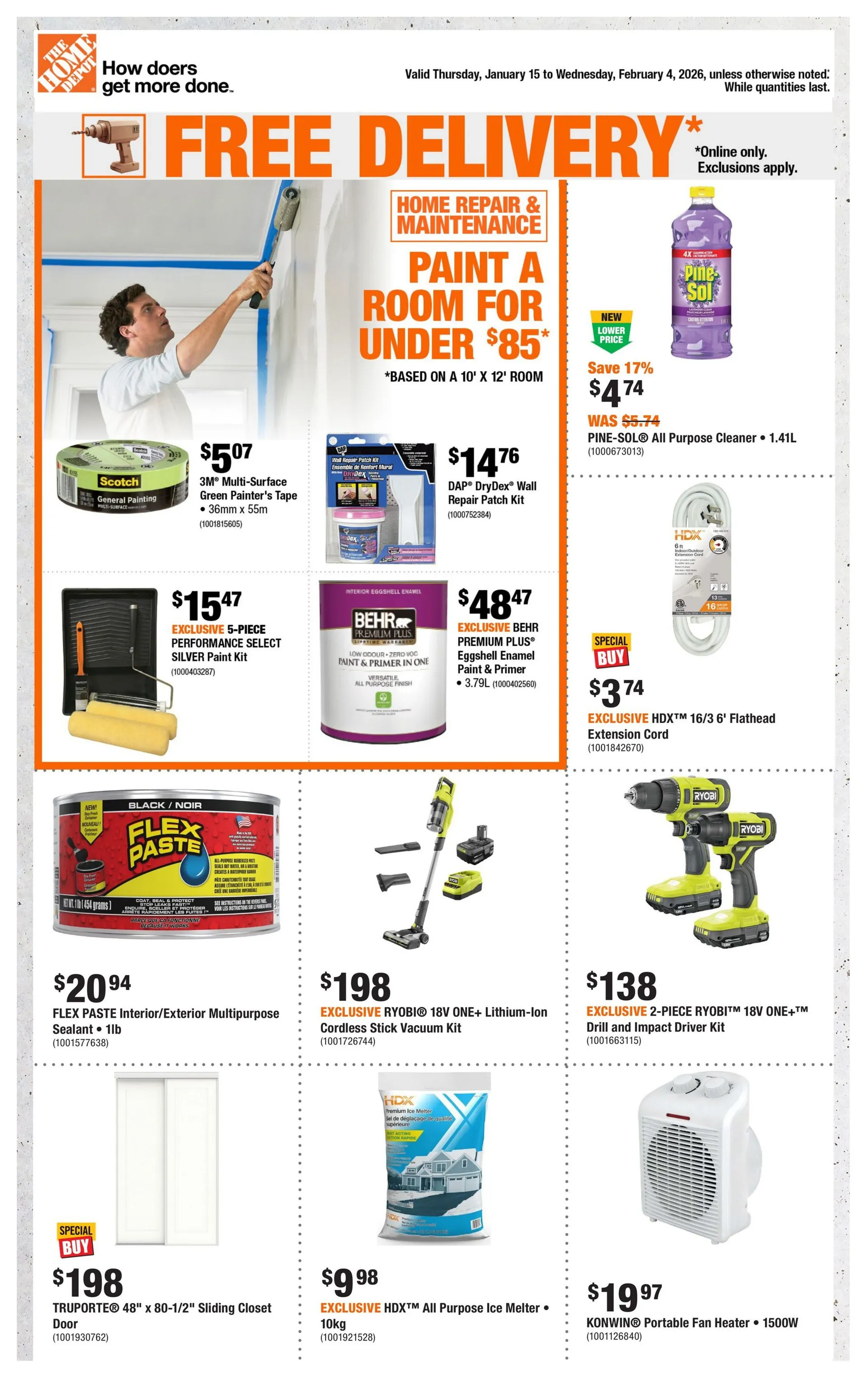 The Home Depot from January 16 to February 4 2026 - flyer page 1