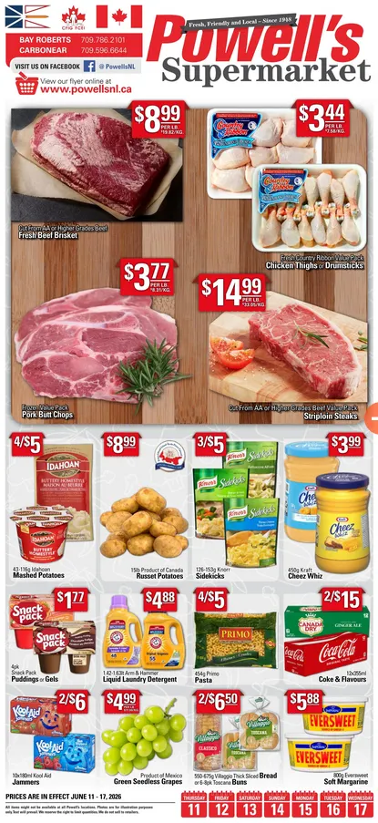 Powell's Supermarket Sales from June 11 to June 17 2026 - flyer page