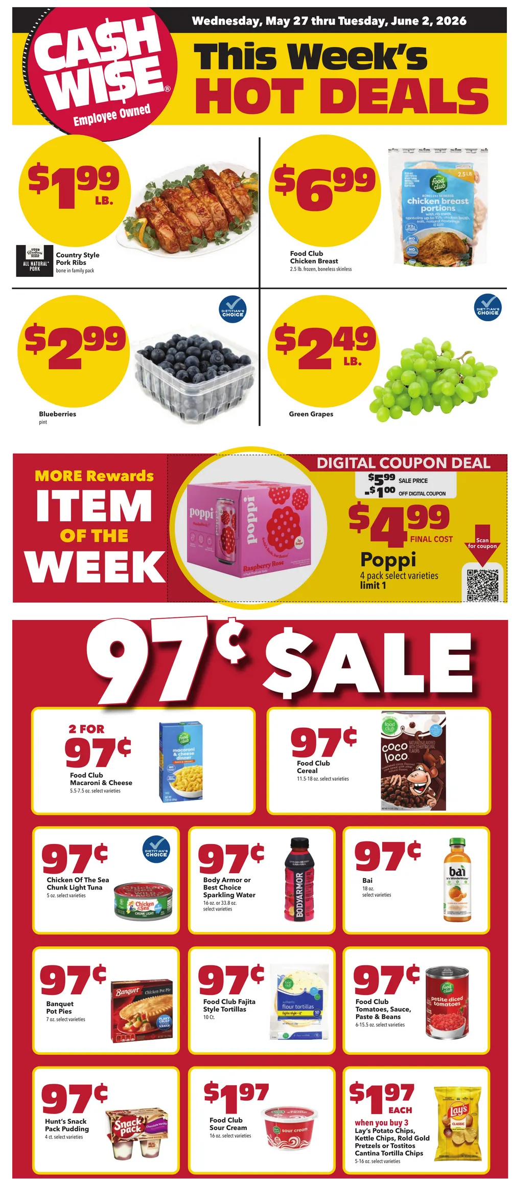 Weekly ad Cash Wise Sales from May 27 to June 2 2026 - Page 1