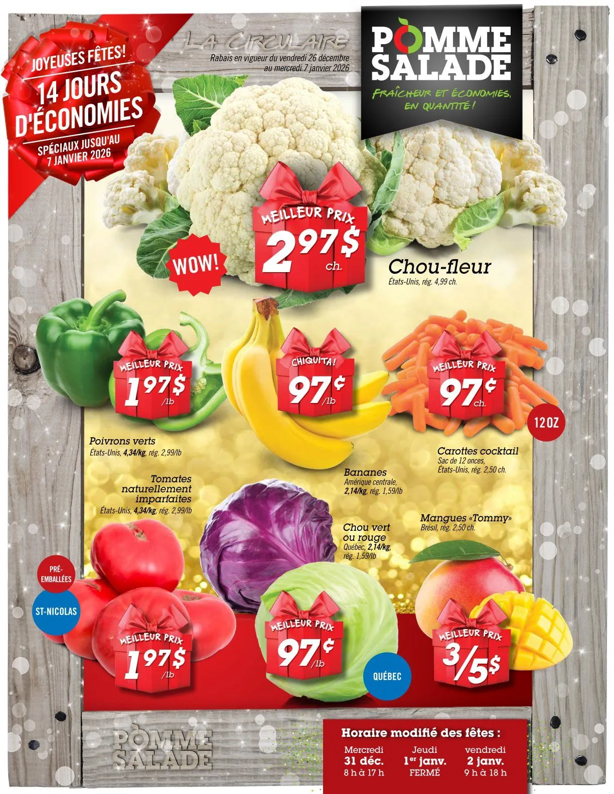 Pomme Salade flyers from December 26 to January 7 2026 - flyer page 1