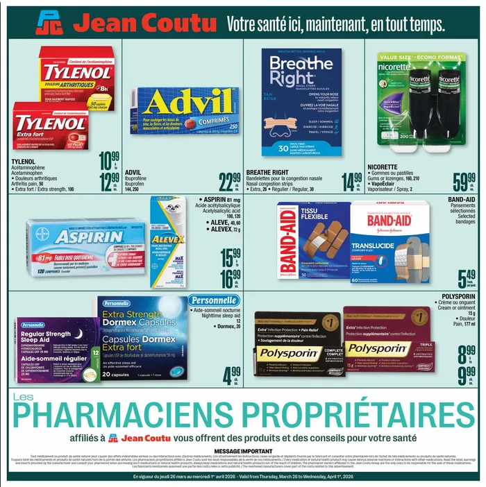 Jean Coutu Sales from March 27 to April 1 2026 - flyer page 1