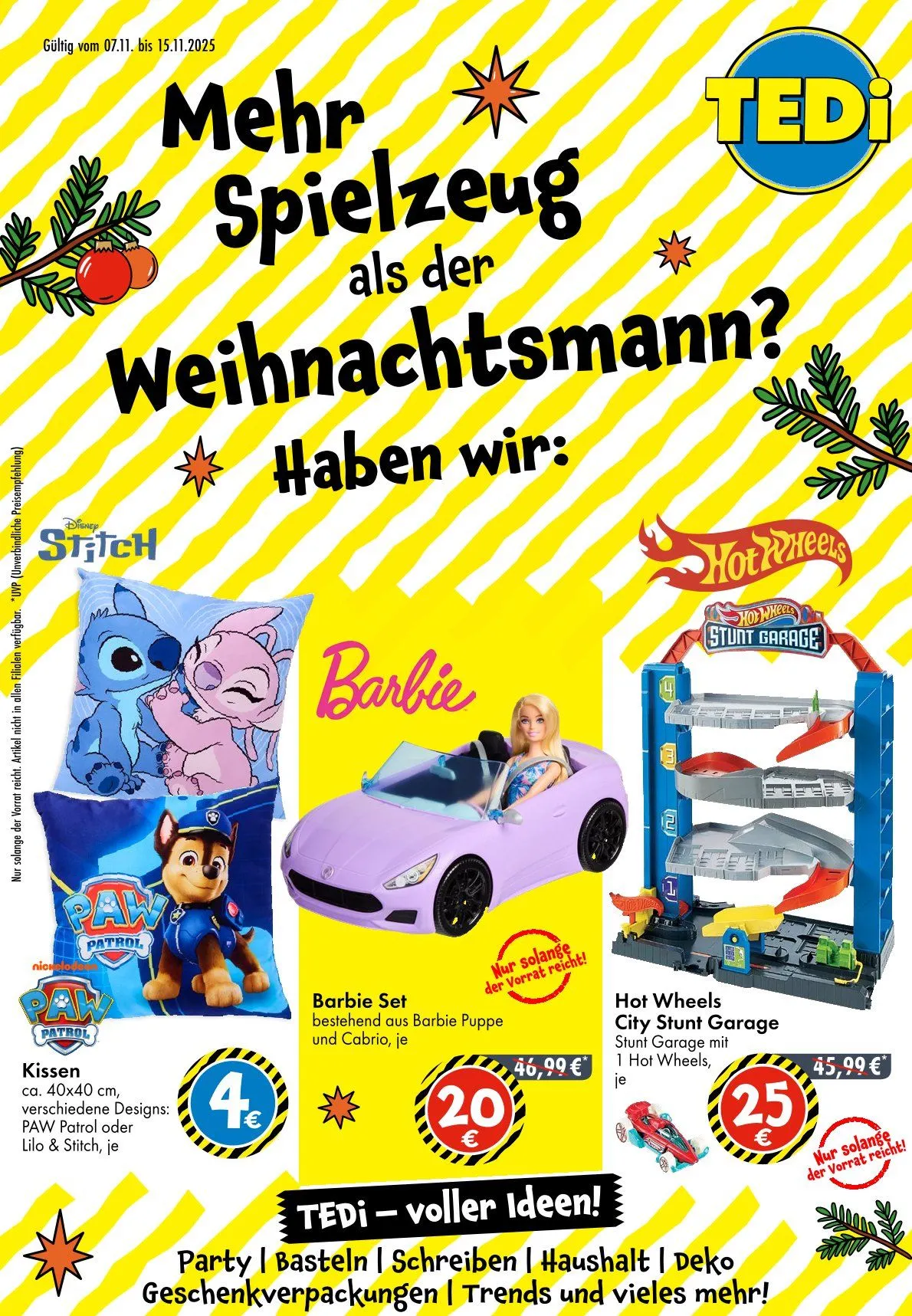 Tedi Angebote von 7. November bis 17. November 2025 - Prospekt seite 1