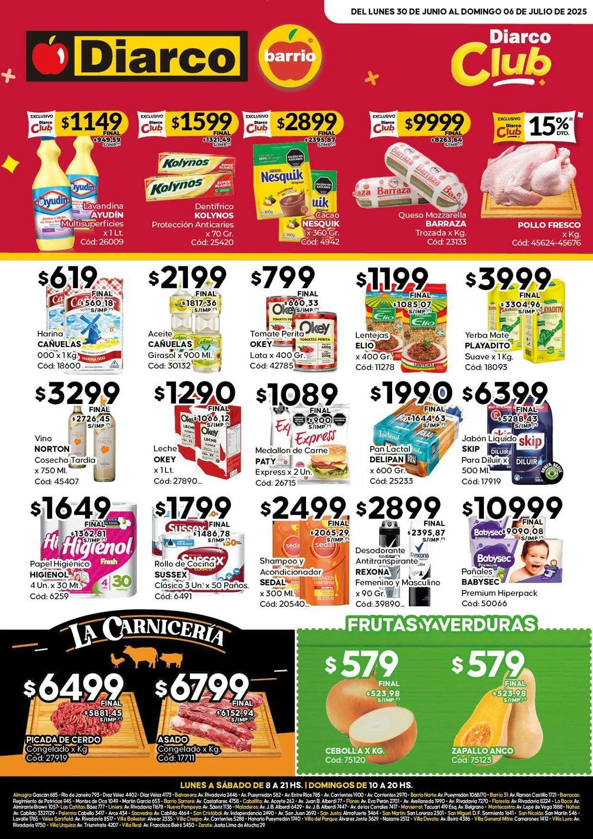 Ofertas de Ofertas Diarco 30 de junio al 6 de julio 2025 - Página 1 del catálogo