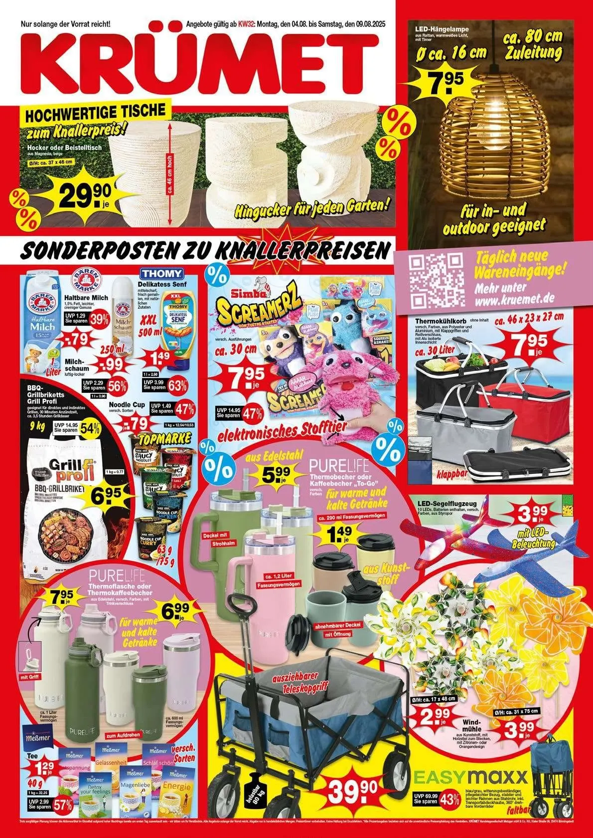 Krümet Sonderposten Prospekte von 4. August bis 8. August 2025 - Prospekt seite 