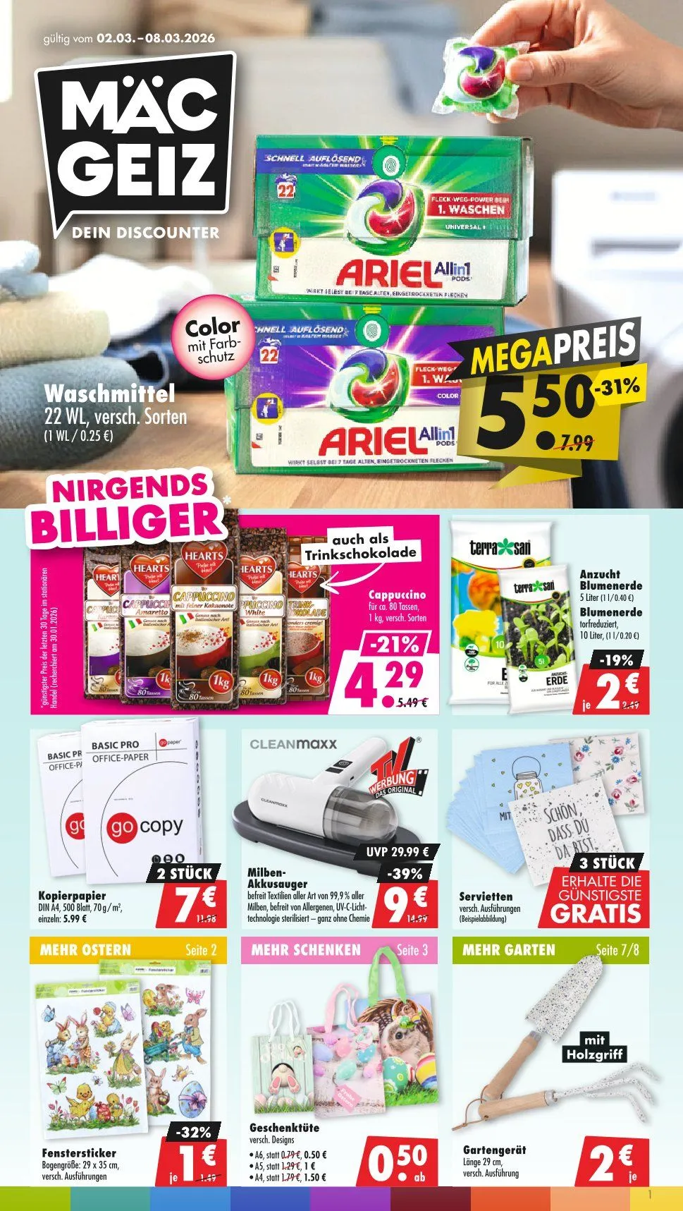 Mäc-Geiz Prospekte von 24. Februar bis 2. März 2026 - Prospekt seite 1