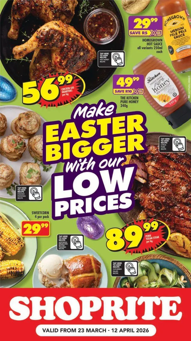 Shoprite Sales from 23 March to 12 April 2026 - Catalogue Page 1