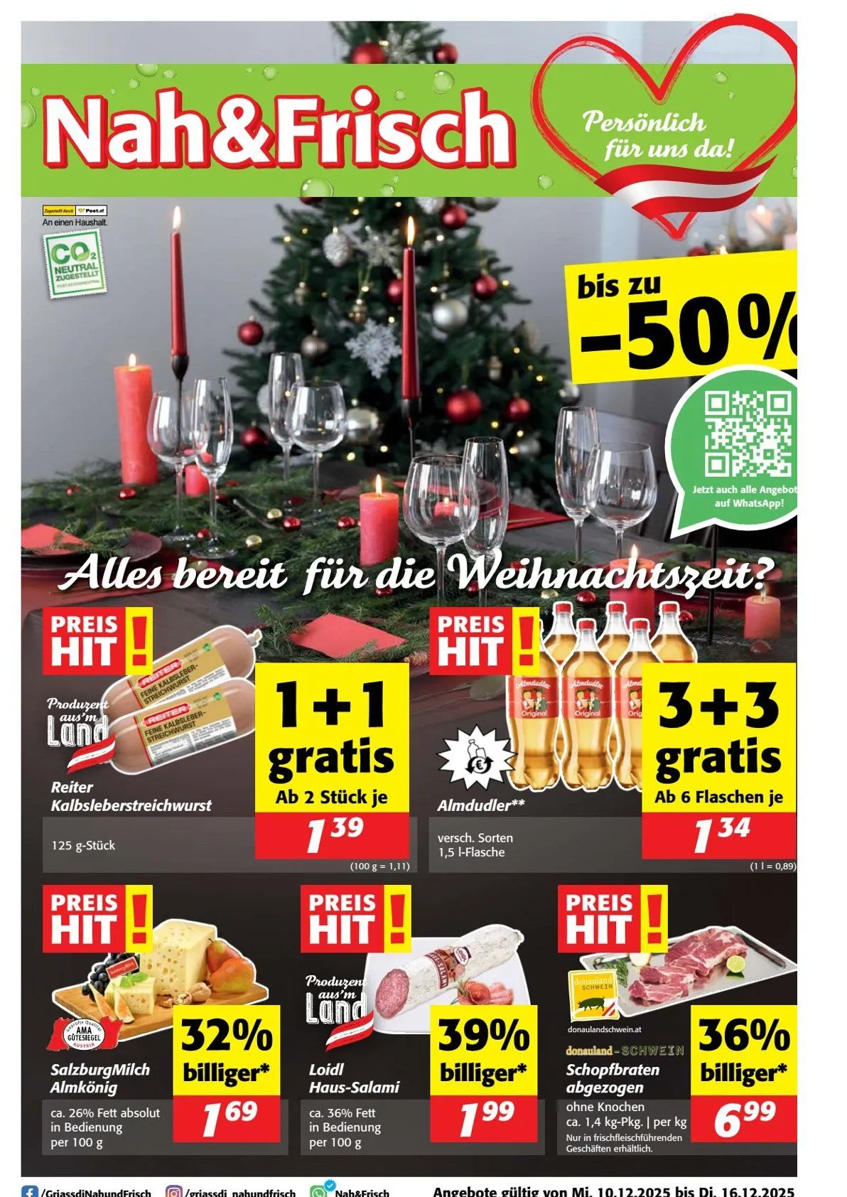 Nah & Frisch Angebote von 10. Dezember bis 16. Dezember 2025 - Prospekt seite 1