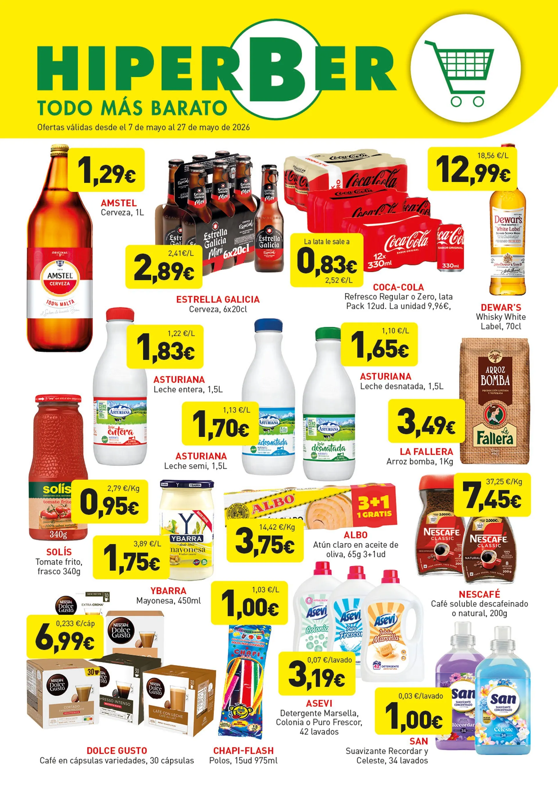 Catálogo de  ofertas de Hiperber 7 de mayo al 27 de mayo 2026 - Página 1