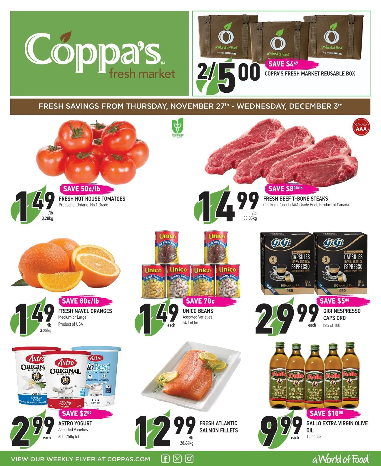  Coppas Fresh Market Sales from November 27 to December 3 2025 - flyer page 