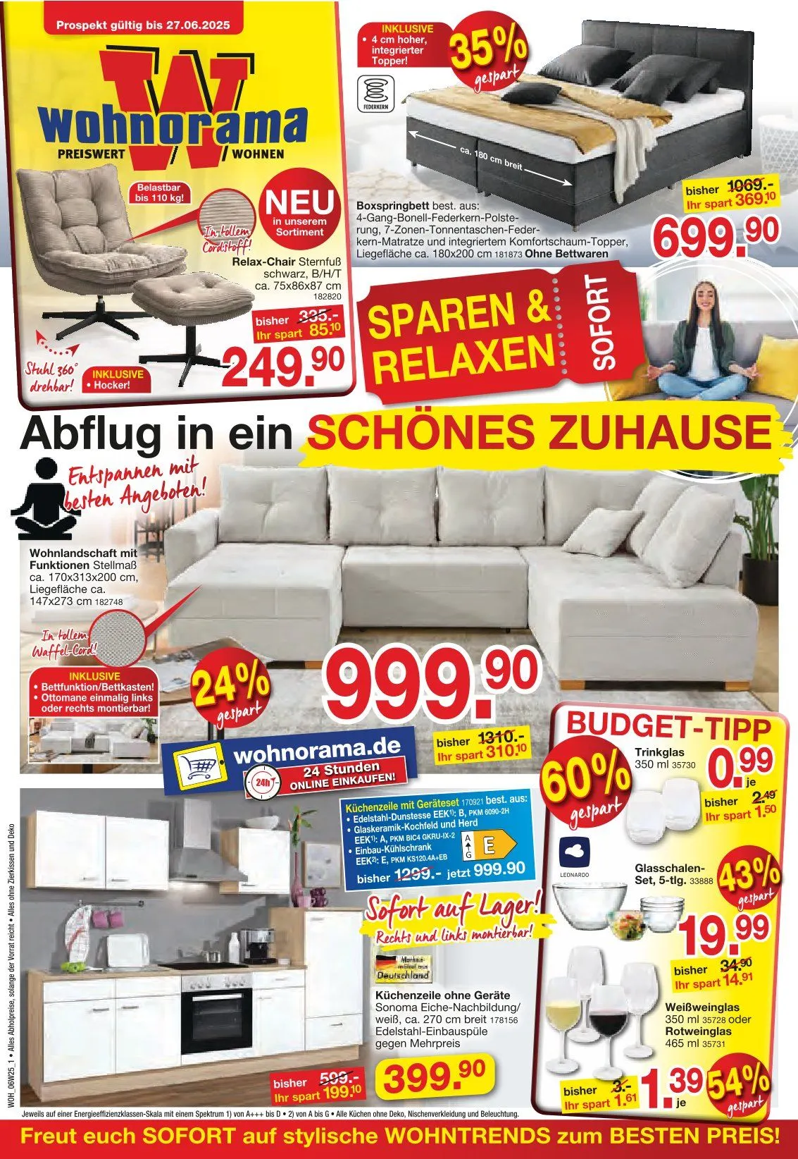 Wohnorama Prospekt von 12. Juni bis 27. Juni 2025 - Prospekt seite 