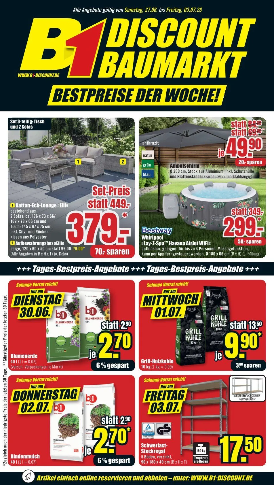 B1 Discount Baumarkt Angebote von 27. Juni bis 3. Juli 2026 - Prospekt seite 