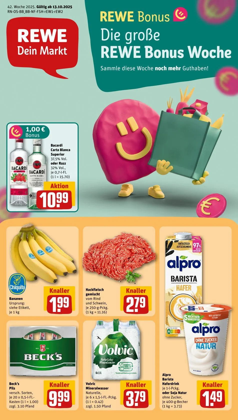 REWE Angebote von 13. Oktober bis 19. Oktober 2025 - Prospekt seite 1
