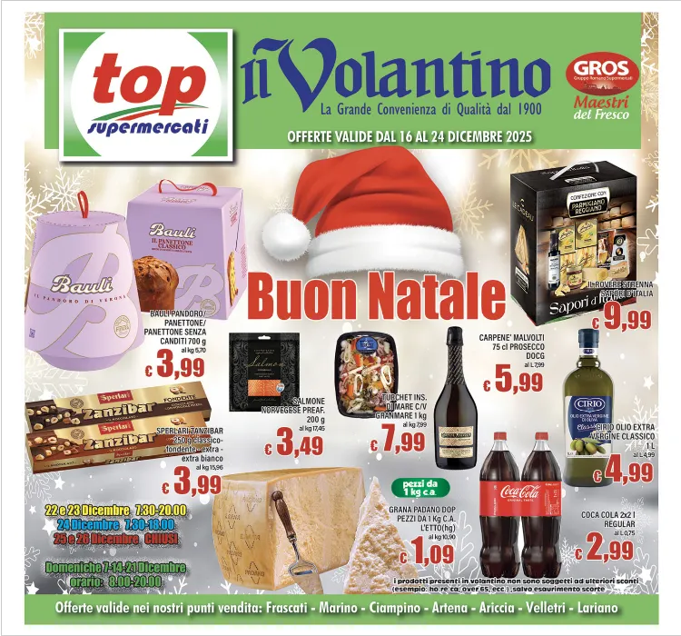 Top Supermercati Volantino da 16 dicembre a 24 dicembre di 2025 - Pagina del volantino 1