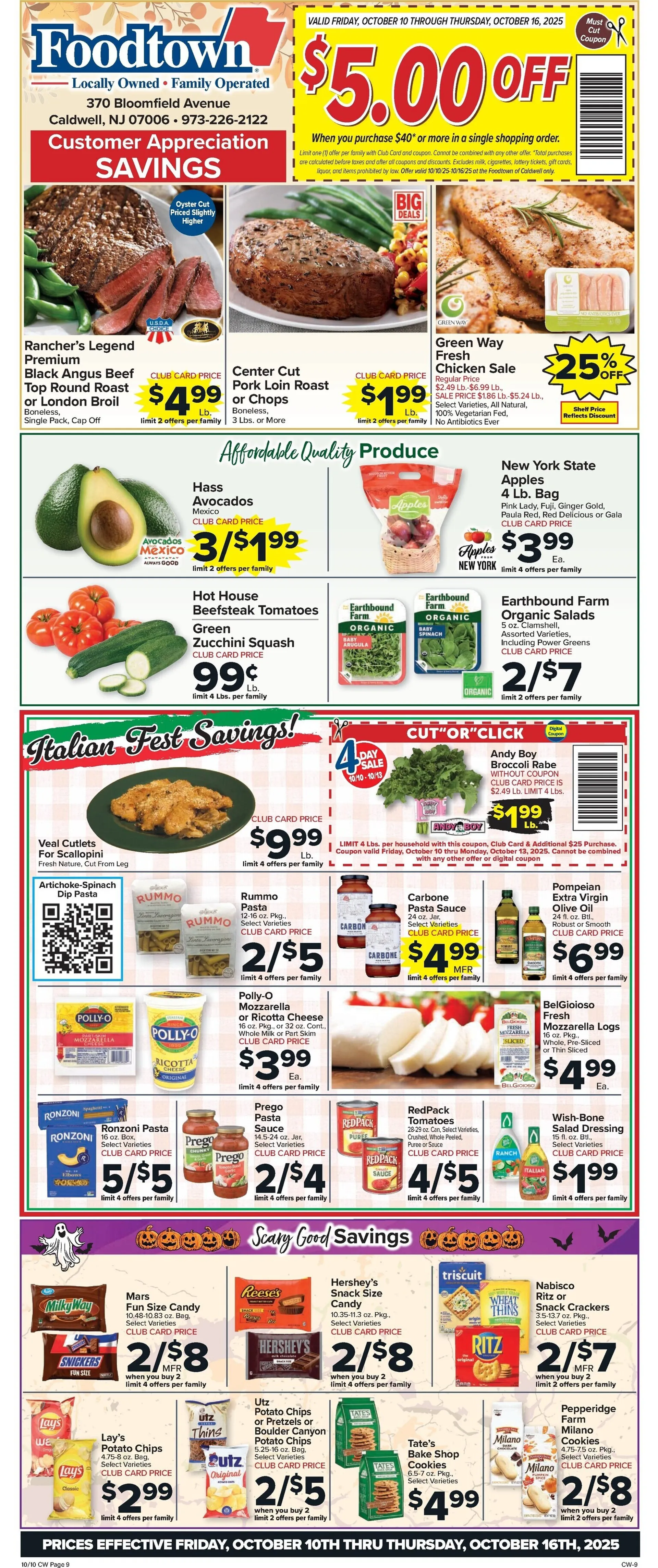 Weekly ad Foodtown Sales from October 10 to October 16 2025 - Page 1