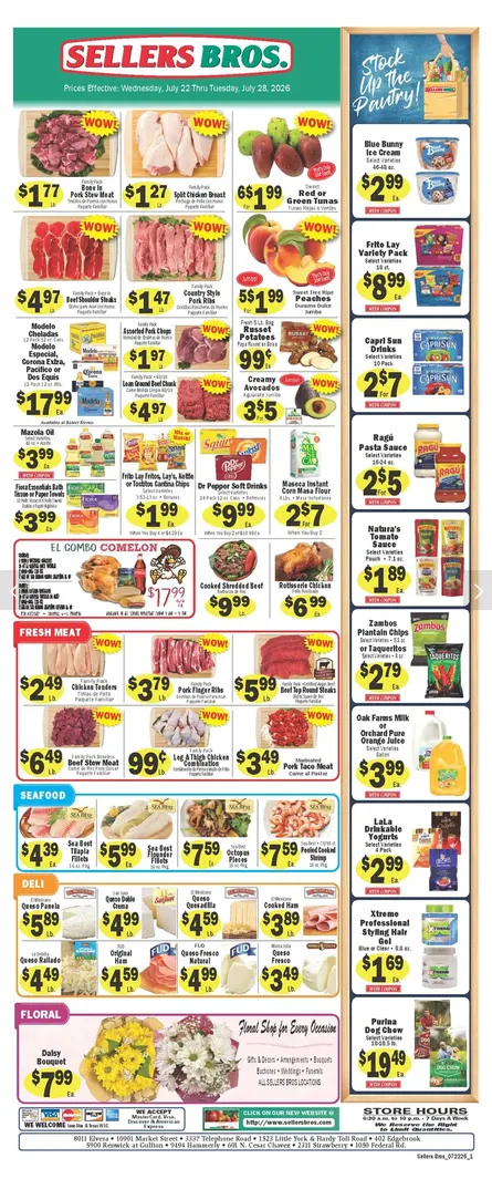Weekly ad Sellers Bros Sales from July 22 to July 28 2026 - Page