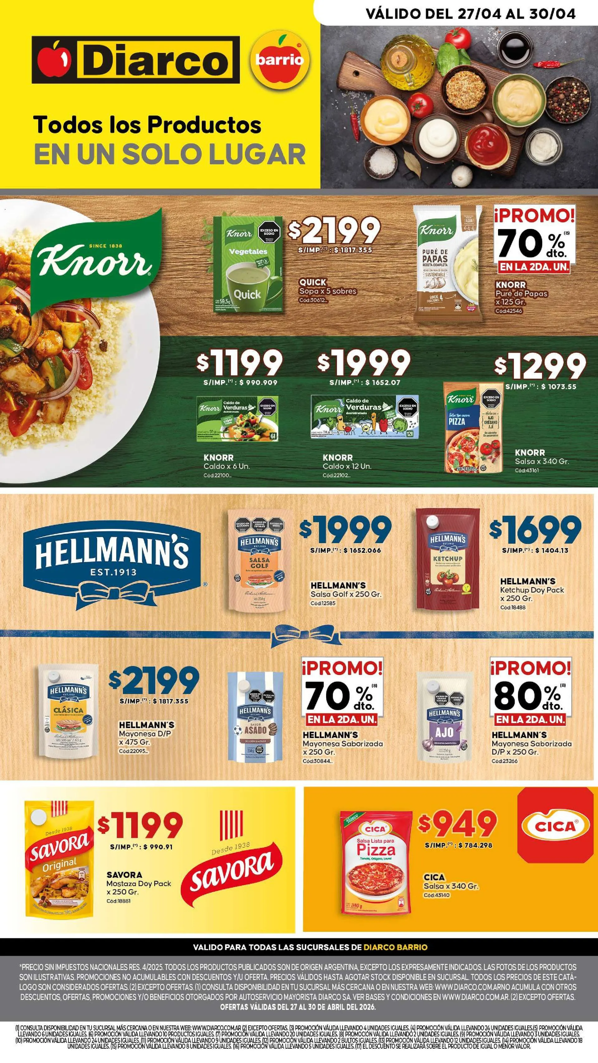 Ofertas de Diarco Ofertas 27 de abril al 30 de abril 2026 - Página 1 del catálogo