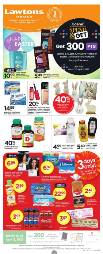 Lawtons Sales from March 27 to April 2 2026 - flyer page 1