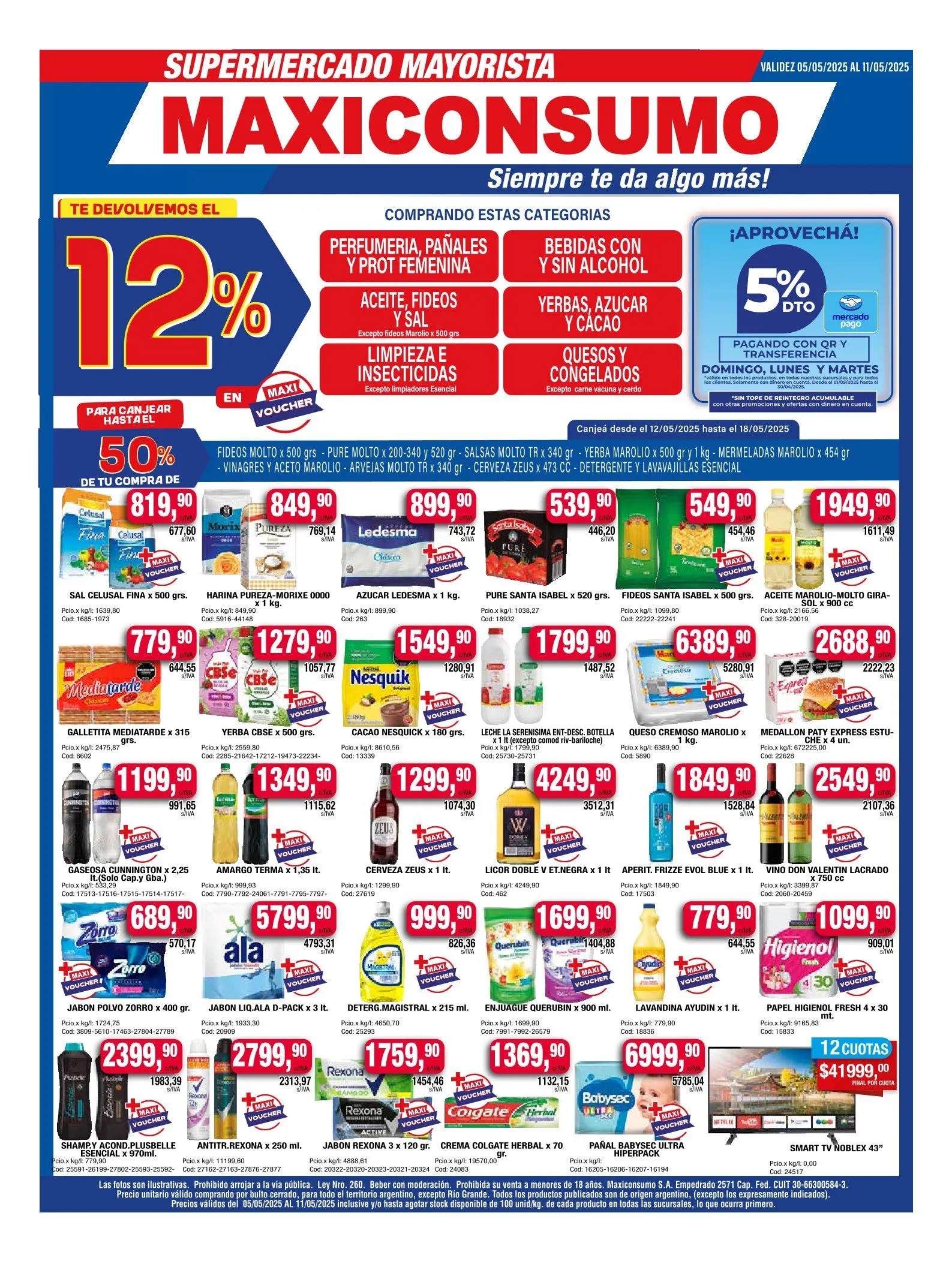 Ofertas de Maxiconsumo Ofertas 5 de mayo al 11 de mayo 2025 - Página 1 del catálogo