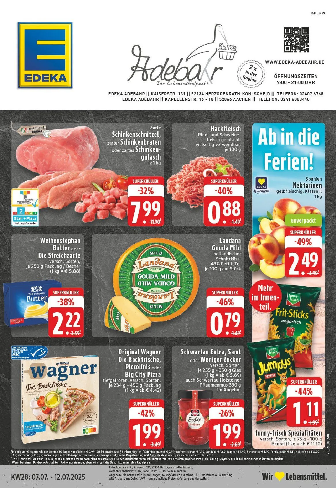 Edeka Prospekte von 7. Juli bis 12. Juli 2025 - Prospekt seite 1